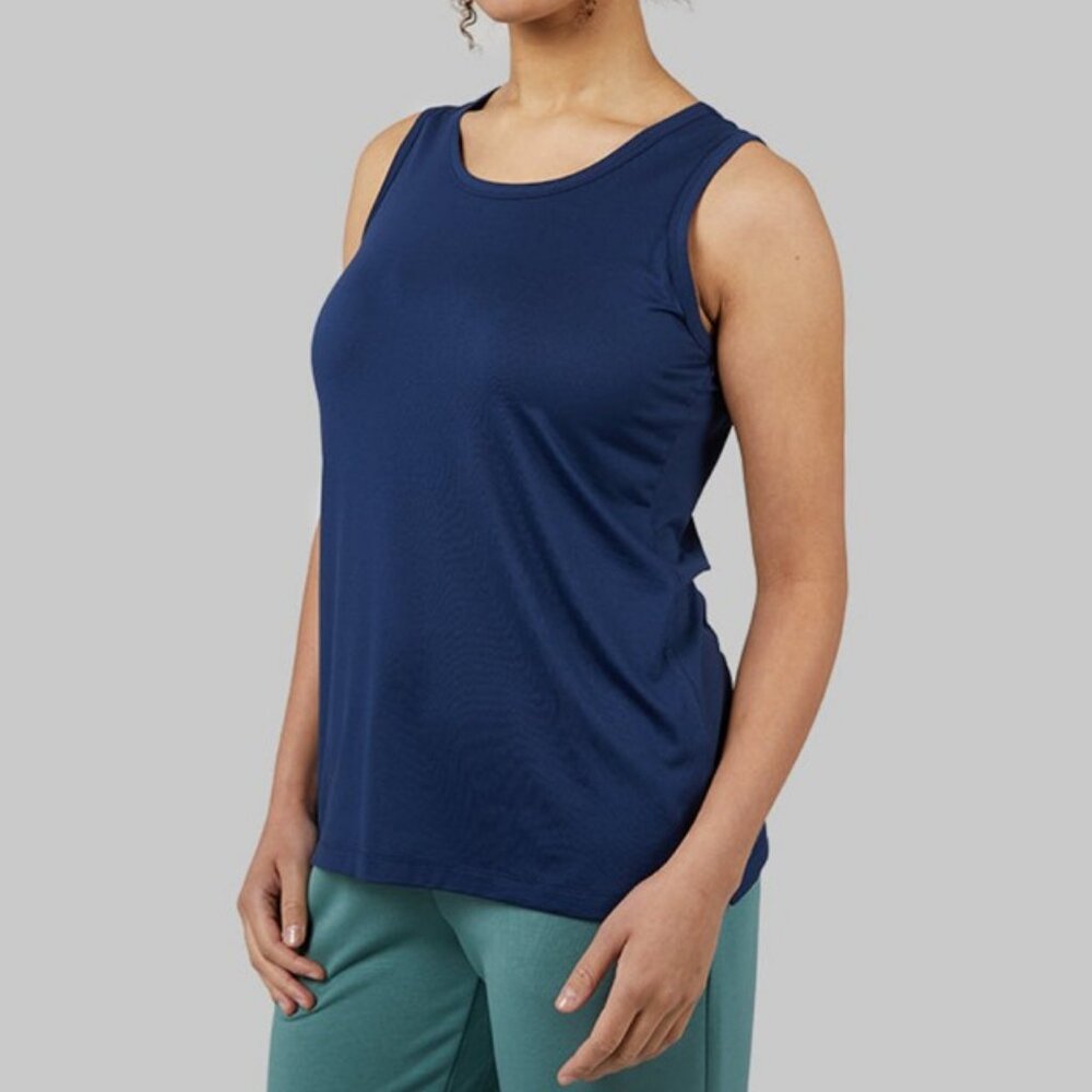 32 Degrees Cool relaxed tank top blue women's size M